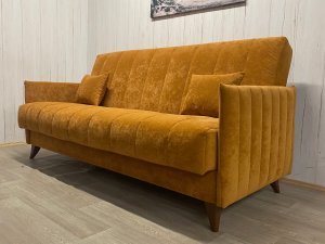 Диван Престиж-3 НПБ, велюр Sensey terracotta в Краснотурьинске - krasnoturinsk.magazin-mebel74.ru | фото