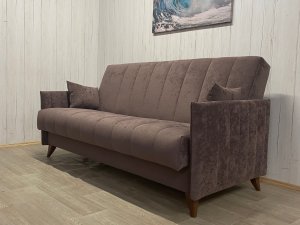 Диван Престиж-3 НПБ, велюр Sensey Dusty plum в Краснотурьинске - krasnoturinsk.magazin-mebel74.ru | фото