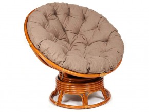 Кресло-качалка Papasan w 23/01 B с подушкой Cognac, экошерсть Коричневый в Краснотурьинске - krasnoturinsk.magazin-mebel74.ru | фото