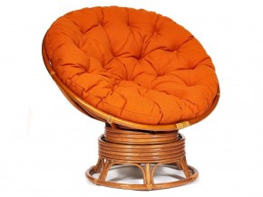 Кресло-качалка Papasan w 23/01 B с подушкой Cognac, ткань Оранжевый в Краснотурьинске - krasnoturinsk.magazin-mebel74.ru | фото