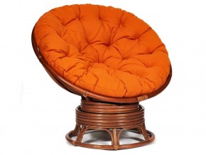 Кресло-качалка Papasan w 23/01 B с подушкой Pecan, ткань Оранжевый в Краснотурьинске - krasnoturinsk.magazin-mebel74.ru | фото