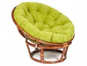 Кресло Papasan 23/01 W с подушкой Pecan, флок Олива в Краснотурьинске - krasnoturinsk.magazin-mebel74.ru | фото