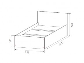 Кровать одинарная (Без матраца 0,9*2,0) в Краснотурьинске - krasnoturinsk.magazin-mebel74.ru | фото