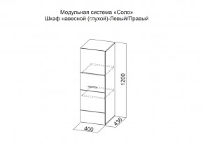 Шкаф навесной (глухой) Левый в Краснотурьинске - krasnoturinsk.magazin-mebel74.ru | фото