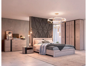 Спальня Бриз Дуб Нельсон-МДФ Смоки Soft touch в Краснотурьинске - krasnoturinsk.magazin-mebel74.ru | фото