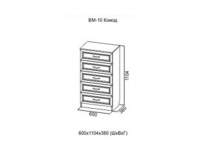 ВМ-10 Комод в Краснотурьинске - krasnoturinsk.magazin-mebel74.ru | фото